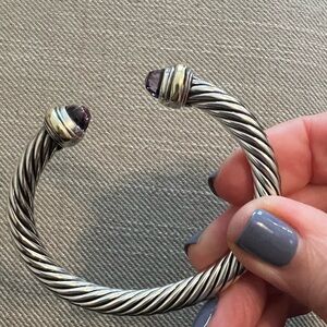 David Yurman 7mm Classic Cable Bracelet Amethyst